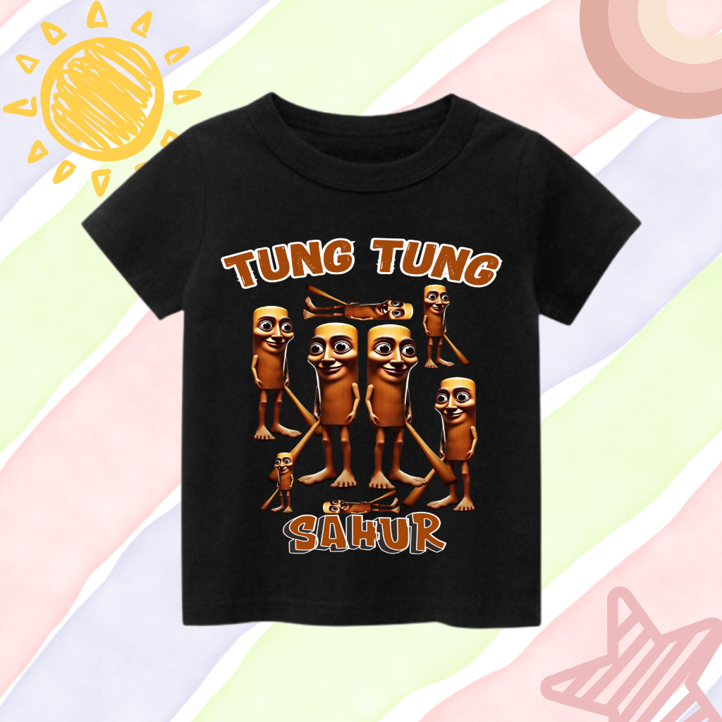 (FREE NAME) เสื้อยืด CHILDRENS TUNG TUNG SAHUR CHILDRENS TUNG TUNG TUNG SAHUR