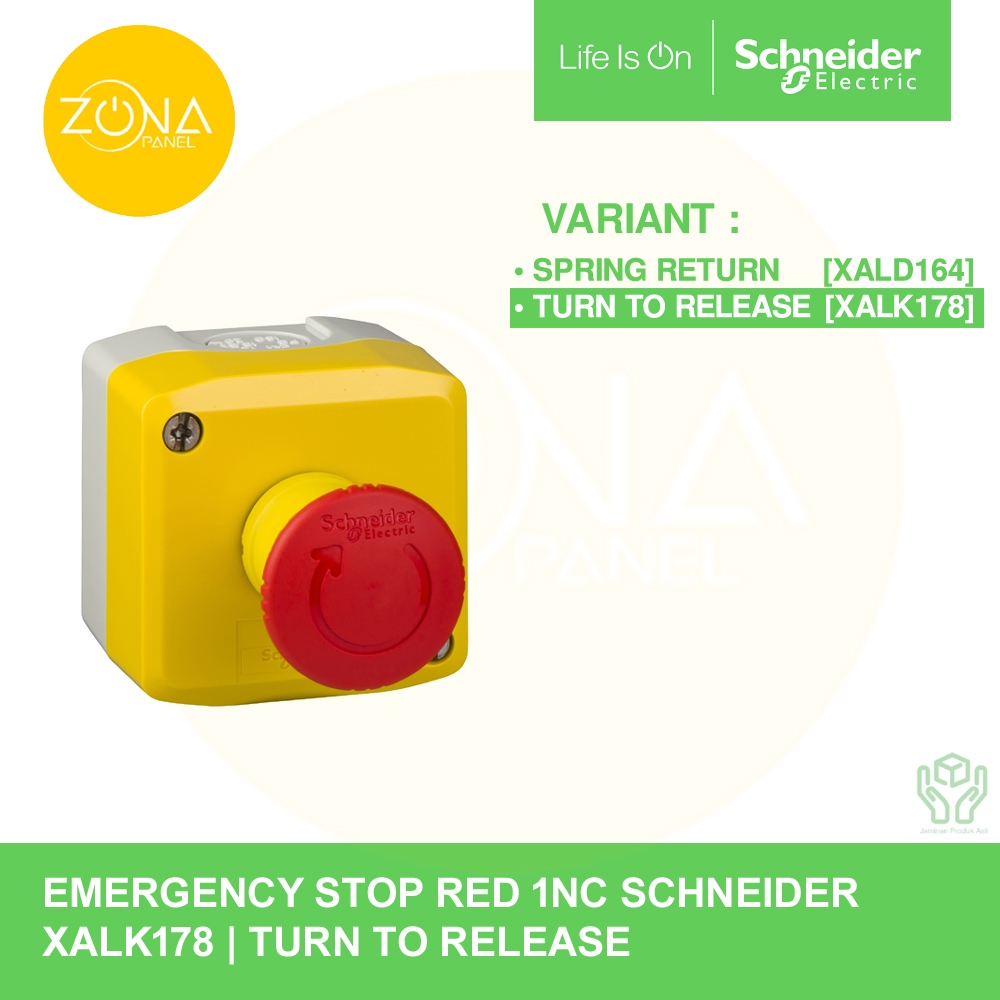 EMERGENCY STOP SCHNEIDER RED MUSHROOM Ø40 1NC - XALK178