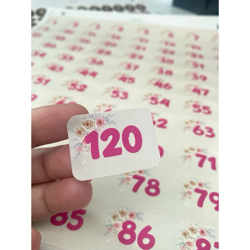 สติ๊กเกอร์ NUMBER 1-120 & 121 - 240 ALREADY CUTED / METHOD SAVING NUMBER 1-120 / หนังสือเป้าหมาย