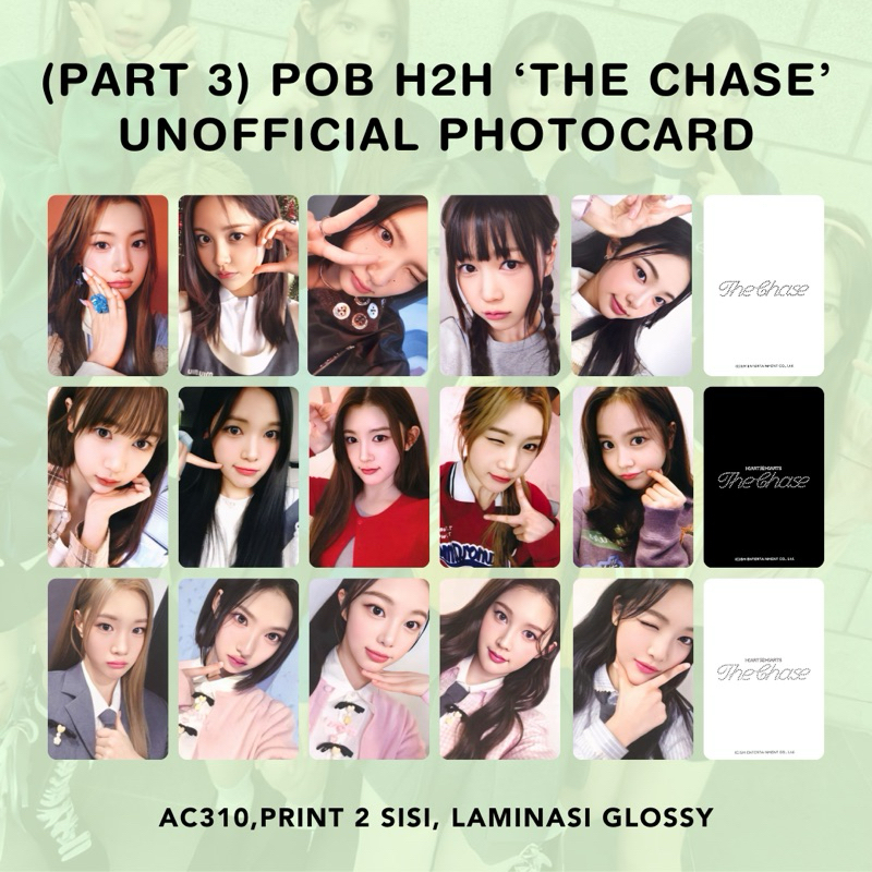 [ตอนที่ 3] POB HEART2HEARTS THE CHASE Unofficial Photocard Jiwoo Carmen Juun A-Na Stella Ye-On Yuha 