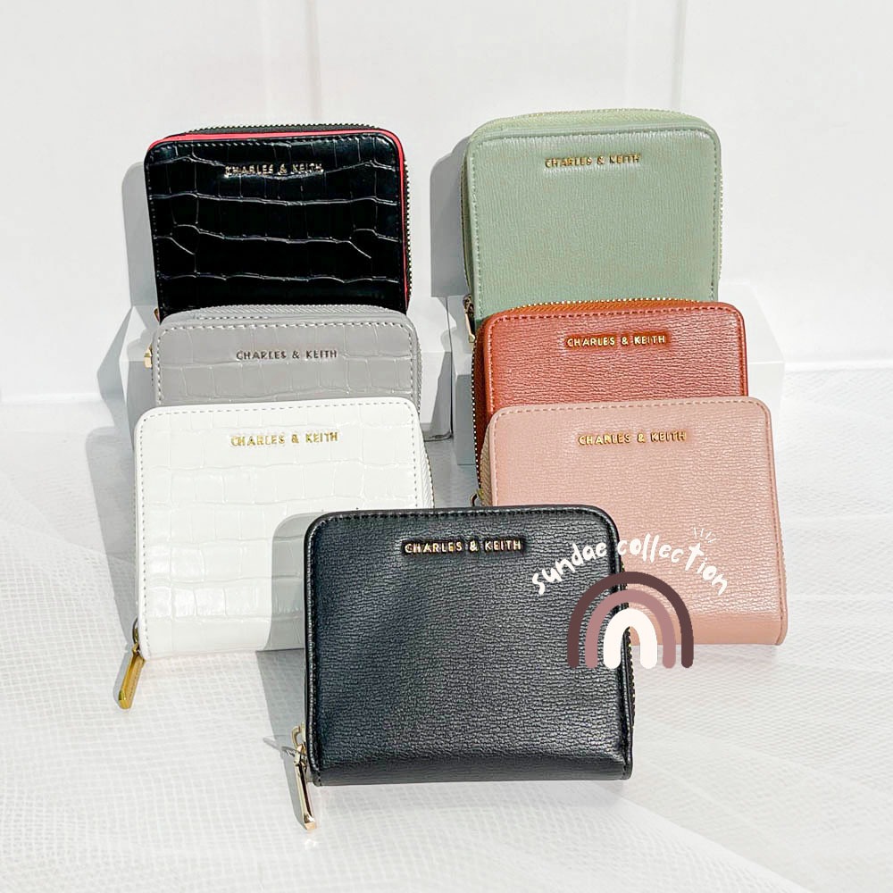 CK010 CK MINI BASIC WOMENS FOLDING WALLET - ฟรีกล่อง