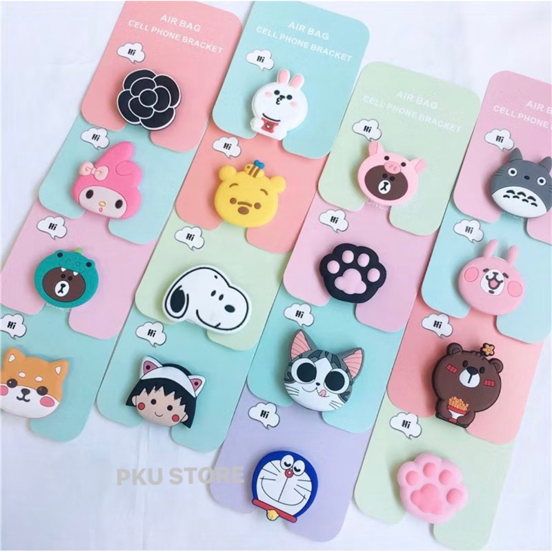 Pop Socket HP 3D Cartoon Character Motif / Cartoon Pop Socket HP / HP Accessories