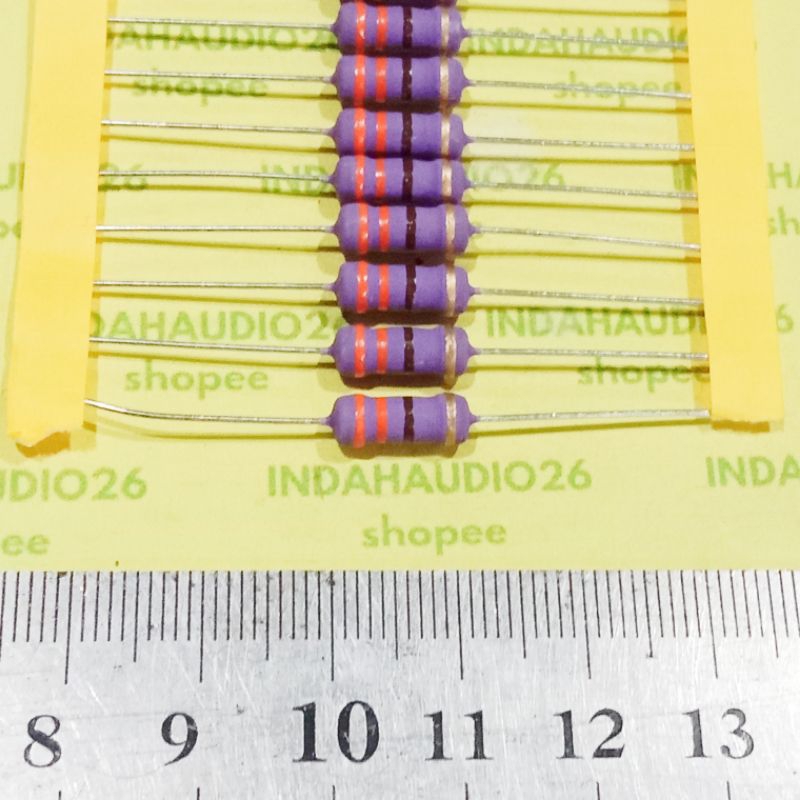 UNGU PURPLE 330R 1W 5% ทองแดงฟุตตัวต้านทาน330 r 1 วัตต์ 330 โอห์ม 1 วัตต์ 5 เปอร์เซ็นต์ 330r 1w