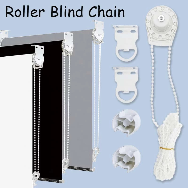 28/38 มม.Rroller Blind Head Blind Roller หน้าต่างลูกปัด + วงเล็บ Roller Blind Roller Blind Chain สํา