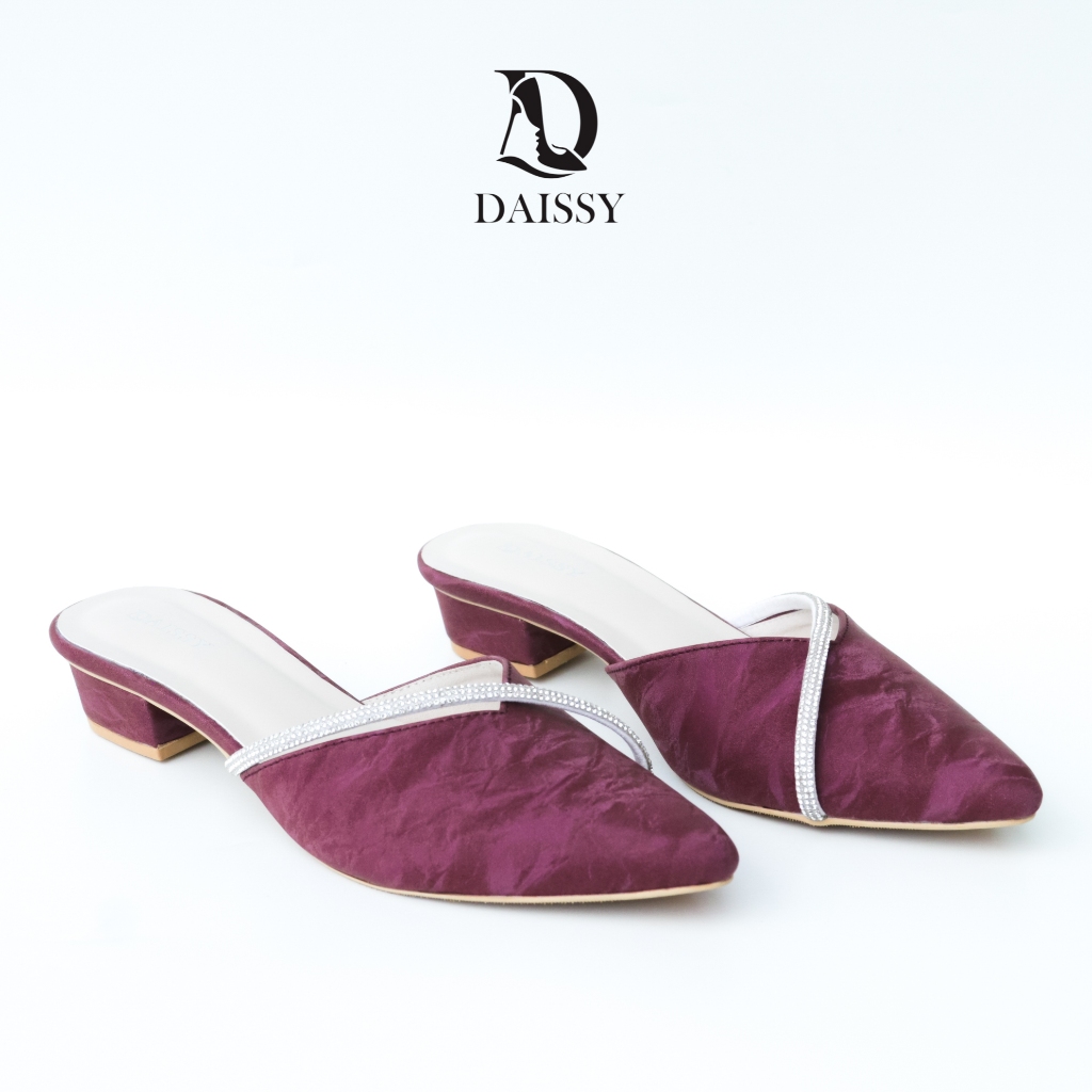 DAISSY Moana Mules รองเท้าส้นสูงผู้หญิง 3cm Bigsize Jumbo ไซส์ 37-45