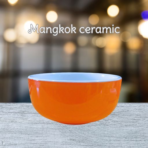 KERAMIK BOWL/SOUP BOWL/ RAMEN BOWL (สีส้ม)