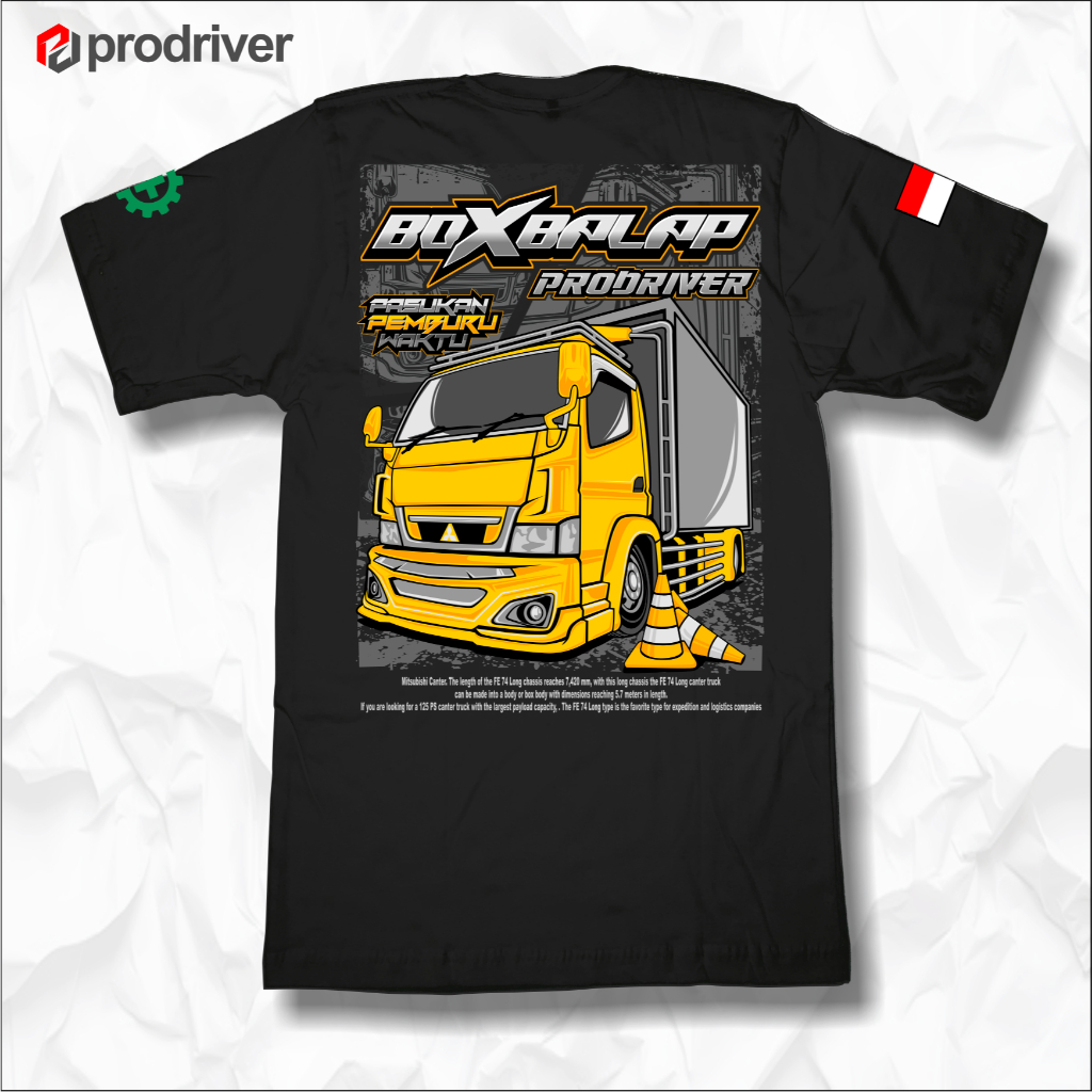 Canter Mania PDR003 กล่องแข่งรถบรรทุกเสื้อยืดแขนสั้นลูกเรือคอ Unisex ผู้ใหญ่ด้านบน