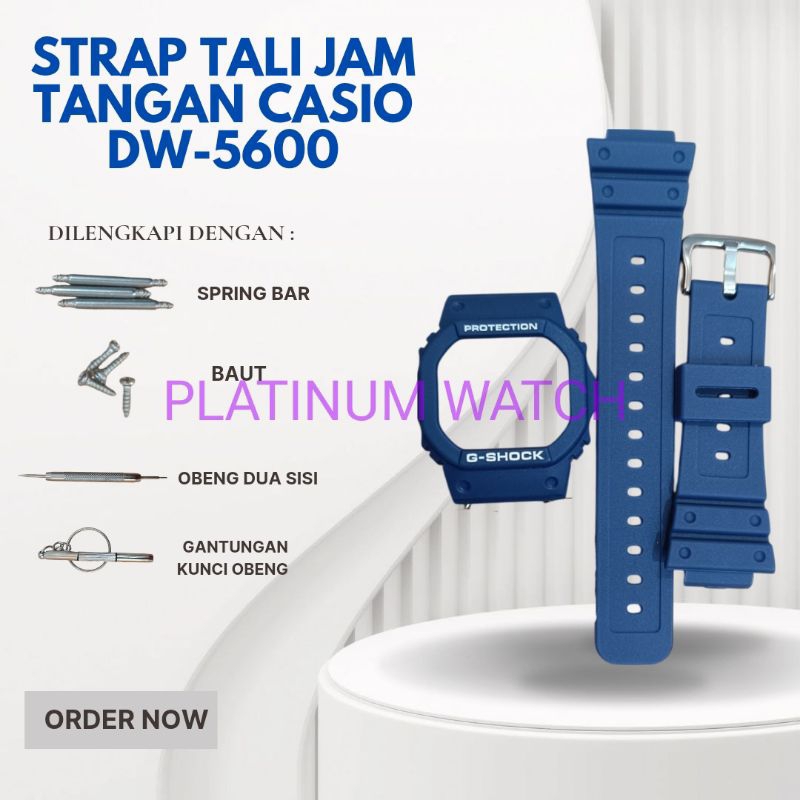 RUBBER BAND BEZEL STRAP CASE CASIO G-SHOCK DW-5600/GW-B5600/GWX-5600/DW5000/DW5600/DW5700