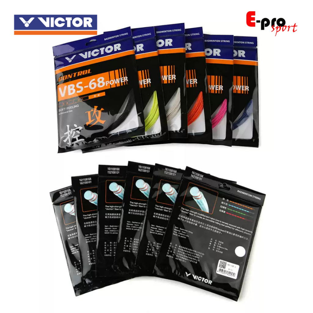 สายแบดมินตัน Victor VBS-68P / VBS 68 POWER / VBS 68P / VBS 68POWER สายแบดมินตันดั้งเดิม
