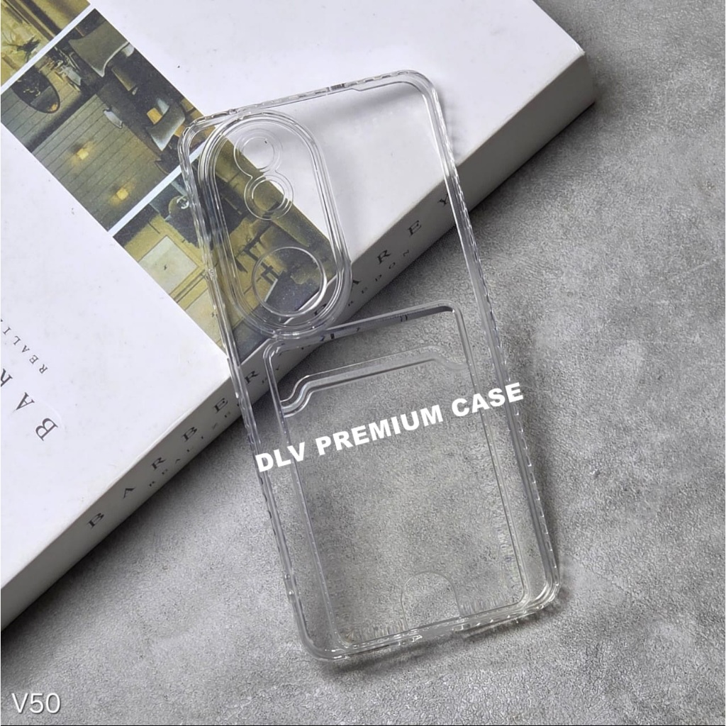 VIVO V50 SOFTCASE CARD CASE CLEAR CARD SLOT CASE VIVO V50
