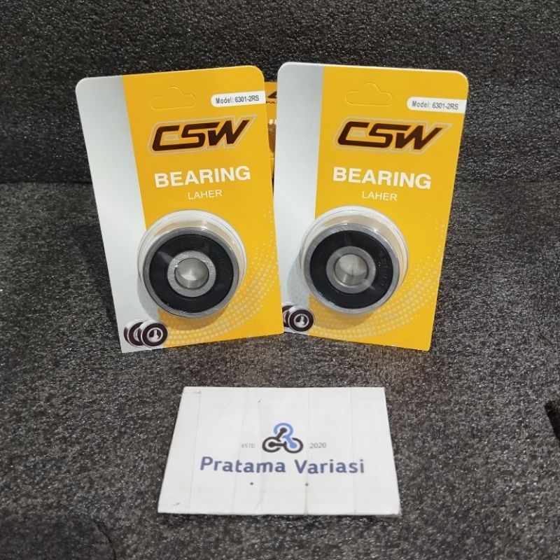 [1 ชิ้น] Lahar / Bearing 6301 - 2RS [CSW]