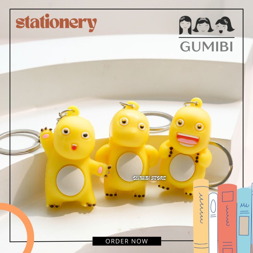 GANTUNGAN NAILONG KEYCHAIN RUBBER KEYRING KEYCHAIN BAG พวงกุญแจ NAILONG DINO MOTIF CUTE DISTRIBUTOR 