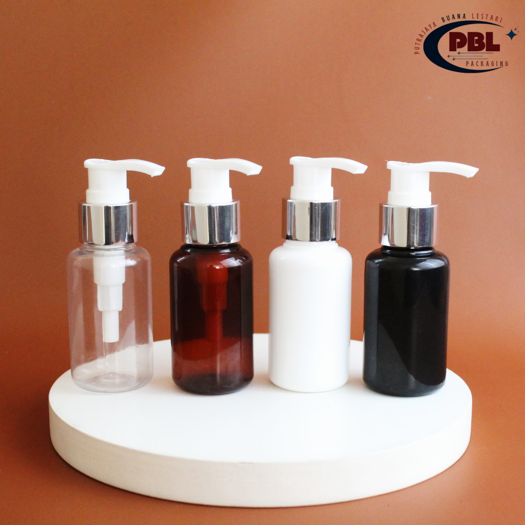 60 ML Tubular Pump Bottle / 60 ML Lotion Pump Bottle / 60 ML Soap Bottle - 24 Silver Neck Pump Cap