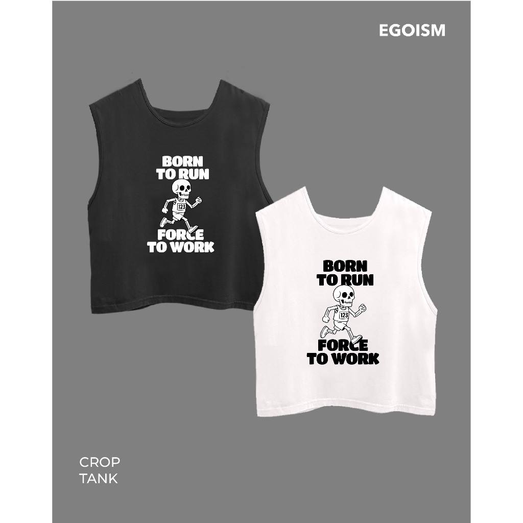 Born to run force to work womens crop build/muscle butt fit - EGOISM
