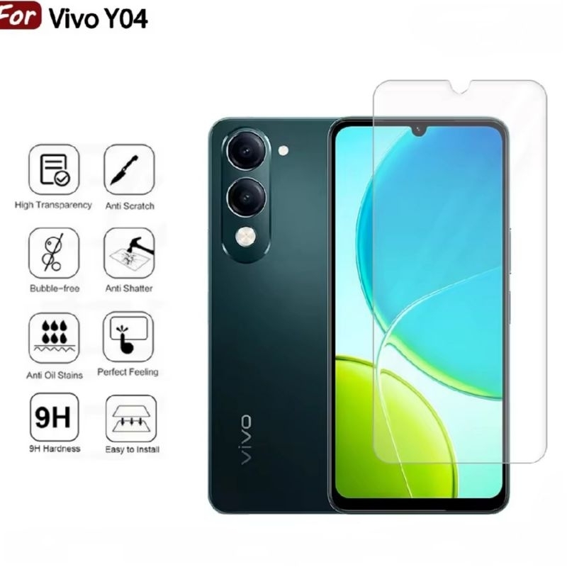 VIVO Y04 Y04S CLEAR ฟิล์มกระจกนิรภัย