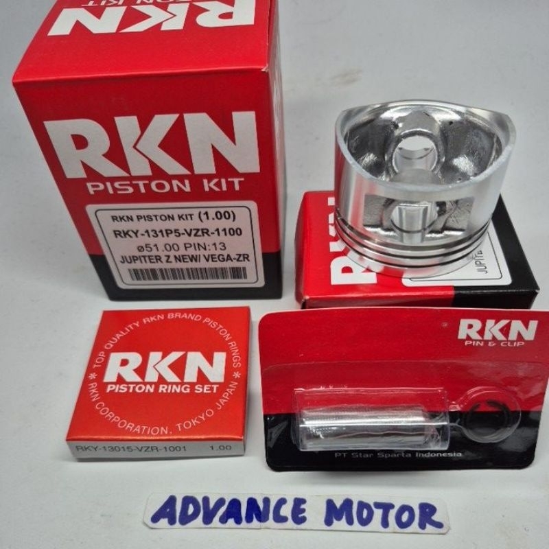 PISTON KIT JUPITER Z NEW VEGA ZR OV.100 (RK 131P5 VZR 1100) ต้นฉบับ RKN