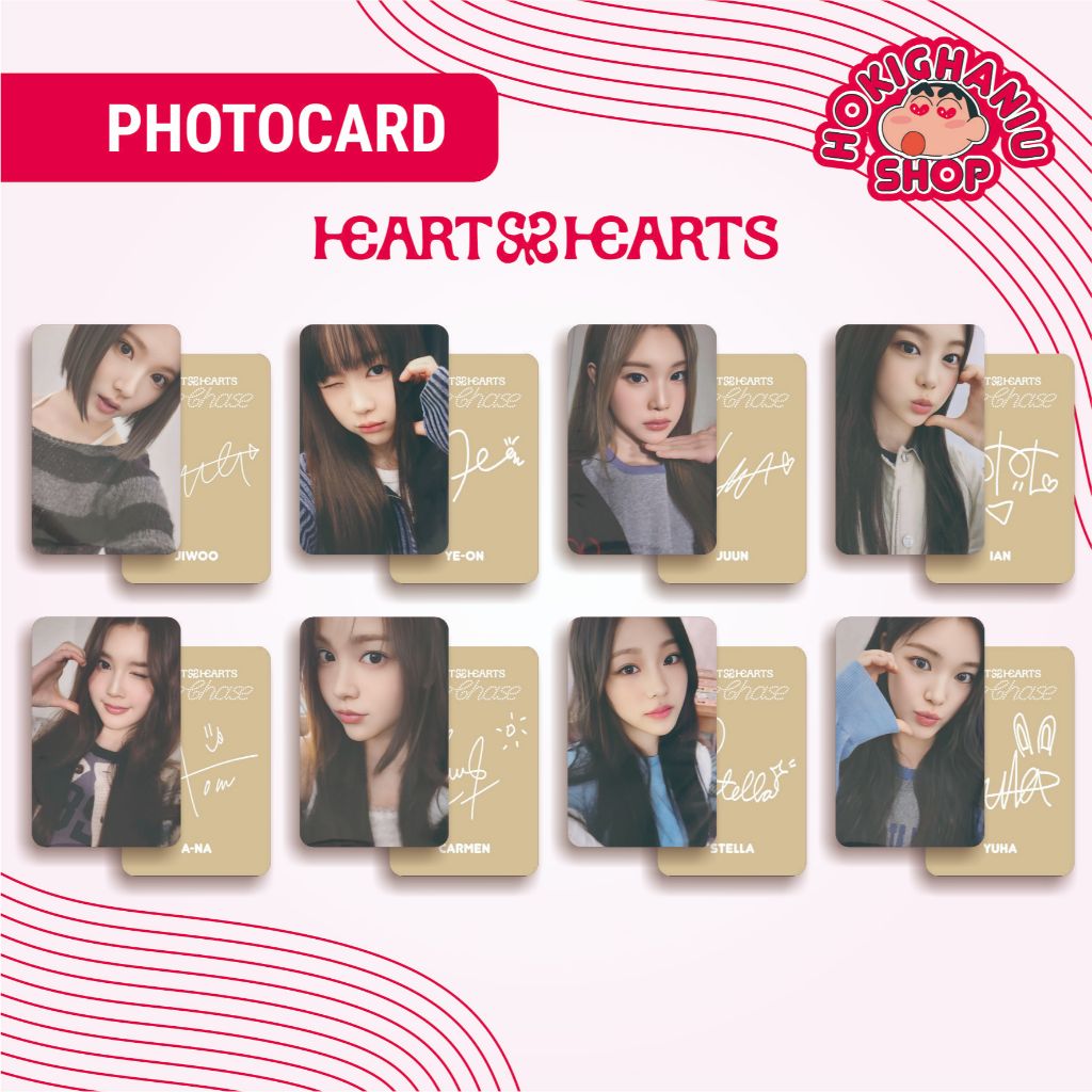 Photocard Hearts2Hearts The Chase Unnofficial เนื้อหาระดับพรีเมียม 8 ชิ้น