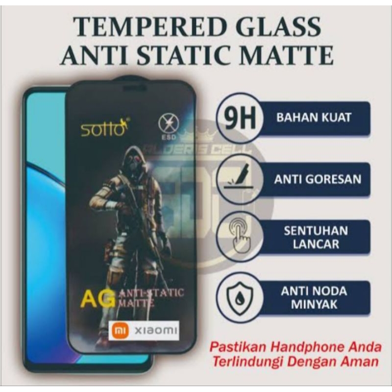กระจกนิรภัย Static matte Oppo A1K A2 2023 A3S A3X A5S A7 A9 2020 A11K A12 A15S A16E A16K A17K A18 A3