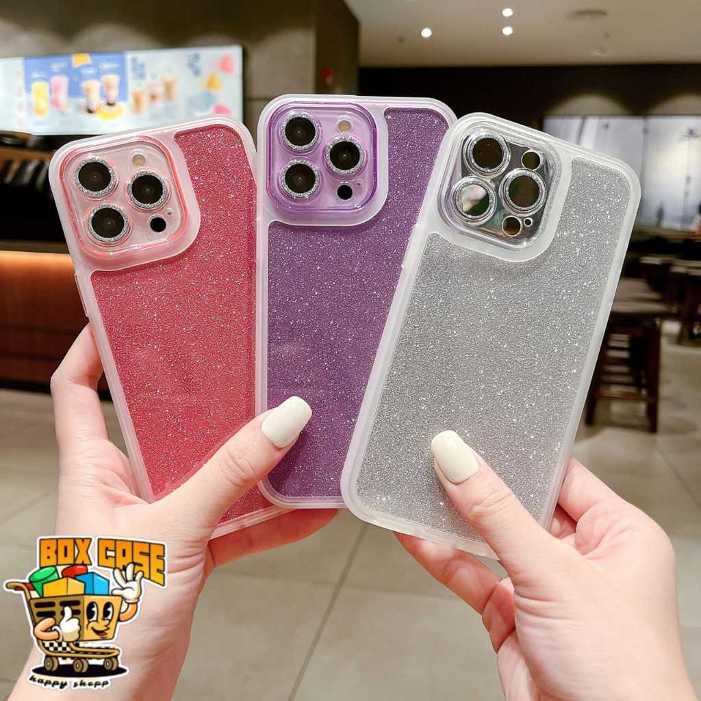 MN333 SHINY Glitter สองชั้นกรณี - Full Lenspro ป้องกันปลอก/เคสอ่อนคลุมทั้งหมดสําหรับ Iphone 11 12 13
