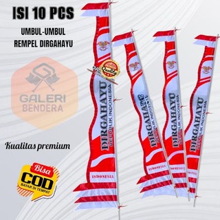 1 paket isi 10 pcs umbul umbul 17 Agustus bandir rempel dirgahayu kualitas terbaik