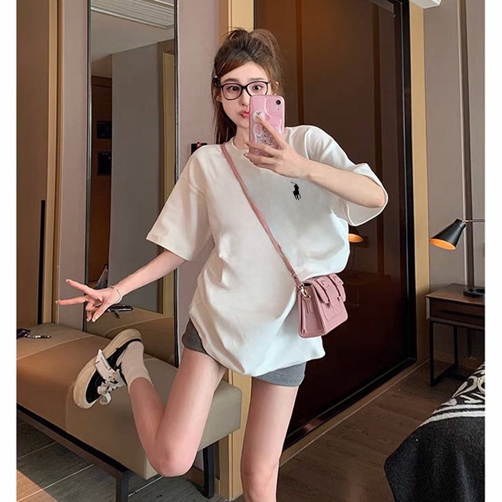 XZHAINV เสื้อยืดสั้นพิมพ์ลายเล็ก PATTERN สําหรับผู้หญิง/เสื้อผ้าผู้หญิงสไตล์ MONDERN/TOPS