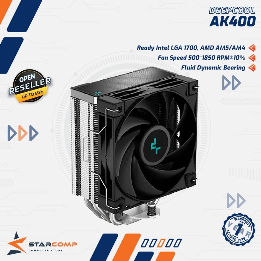 DEEPCOOL AK400 CPU COOLER HEATSINK