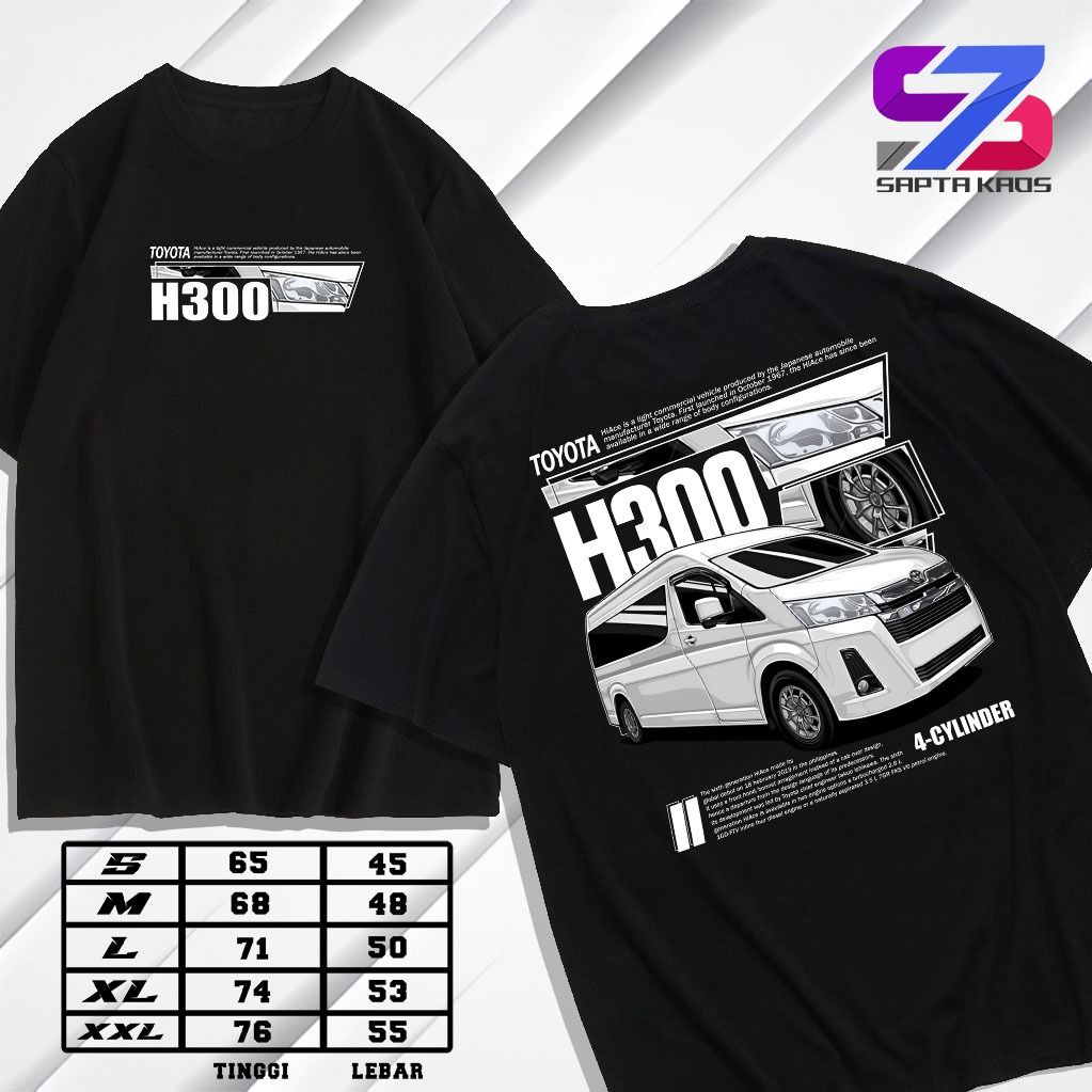 SPT405 TOYOTA HIACE H300 TOYOTA HIACE H300 รถเสื้อยืด SUITABLE สําหรับผู้ชายและผู้หญิง