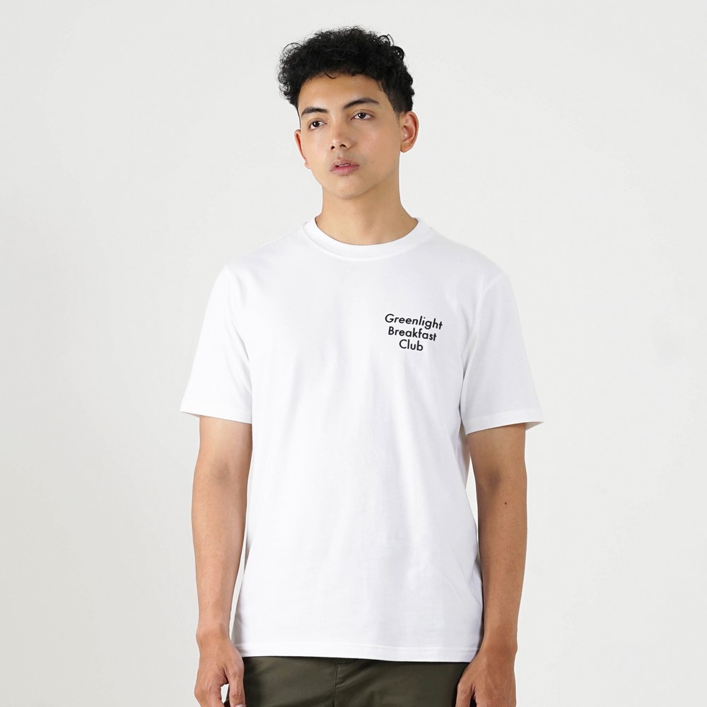 KATUN [HOT] เสื้อยืด Greenlight Mens Short Sleeve Regular Fit Cotton Bfast OL-C240325
