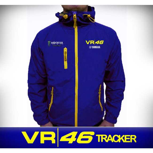 Tracker เสื้อแจ็คเก็ต Hoodie vr/46 มีให้เลือก 2 สีฟ้าและสีดํา