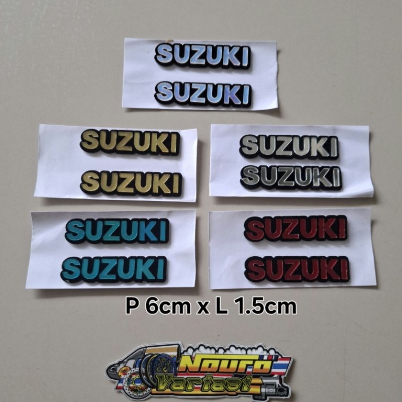 SUZUKI สัญลักษณ์อะคริลิก ซูซูกิ นูนด้วยโลโก้คุณภาพสองเล่ม