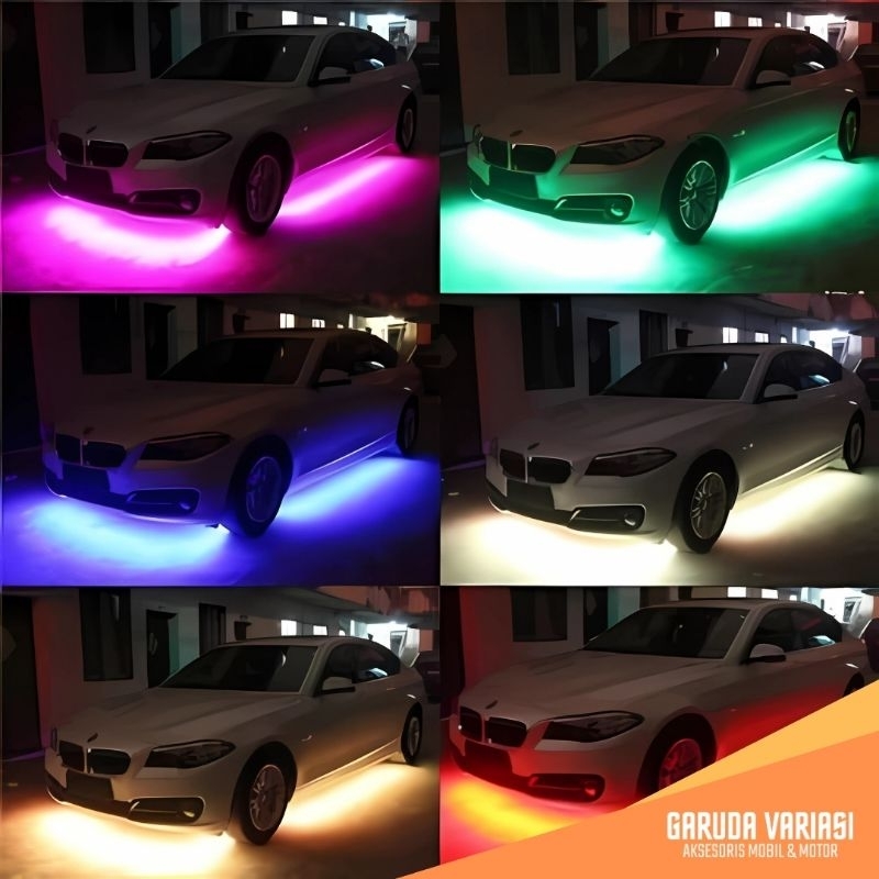 RGB Undercarage ไฟ RGB LED Strip รถ Undercarage ไฟยืดหยุ่น RGB ไฟ LED Strip บลูทูธ App Controller RG