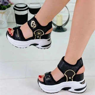 Sepatu Sandal Wedges Wanita Kekinian