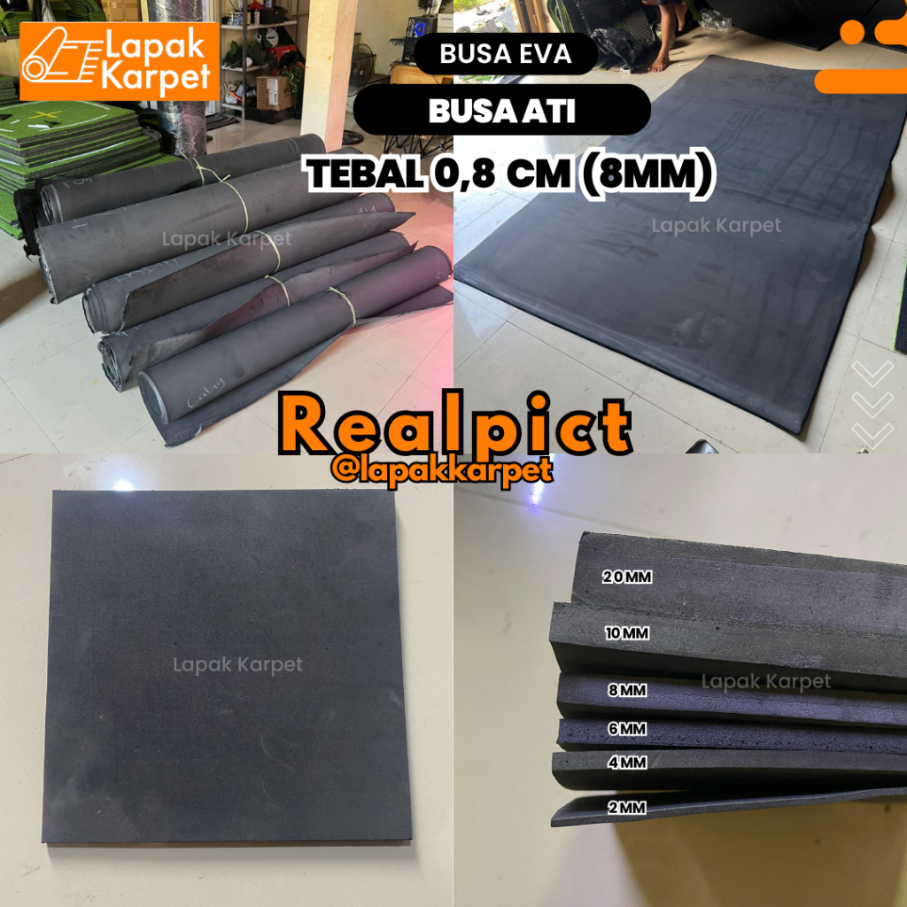 โฟม Eva / โฟมหัวใจ / ฟองน้ํา Eva / โฟม Eva / ขนาด 25x25 ซม. / หนา 0.8 ซม. (8 มม.) / โฟมตับอเนกประสงค