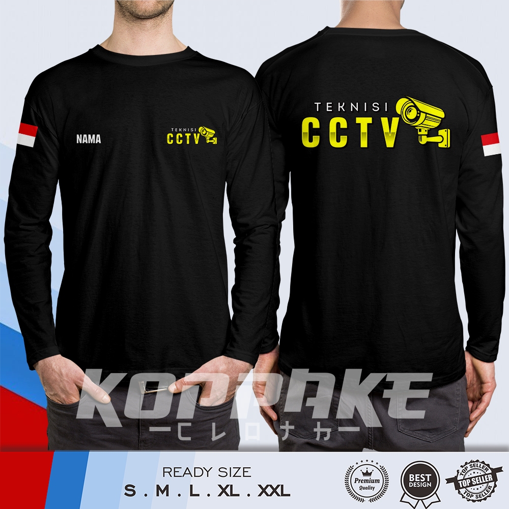 ฟรีกล้องวงจรปิดช่างเสื้อยืดชื่อของคุณ โวลต์3 เสื้อแขนยาว ดิสโทร