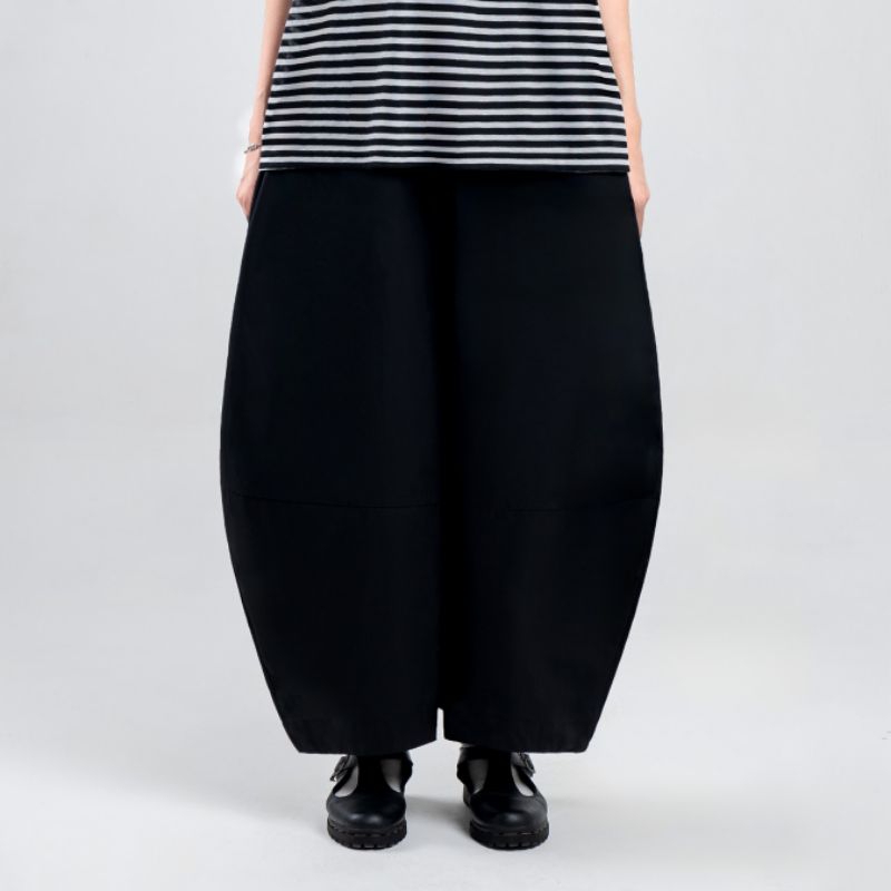 กางเกงบอลลูน Black - Aura - กางเกงบอลลูนสีดํา Unisex