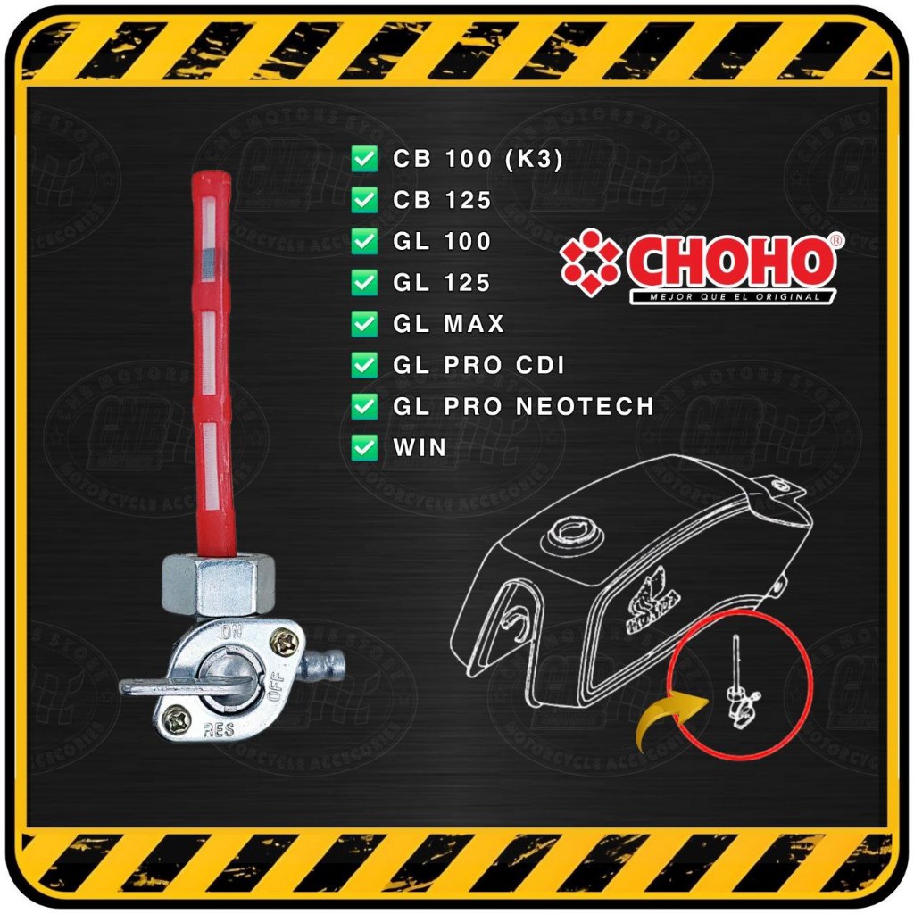 ก๊อกน้ํามันรถจักรยานยนต์ Honda CB 100 K3 | GL100 | WIN WIN | GL โปร | GL MAX ฯลฯ (คีย์ 19)