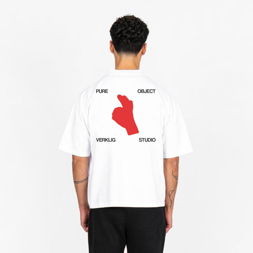 Verklig Studio Boxy เสื้อยืด Oversize Object Heavyweight Tshirt Natural White - Cotton Combed 20s