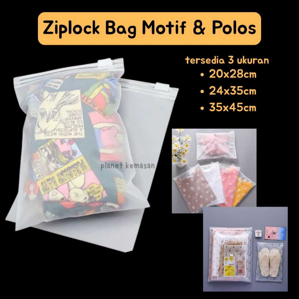 Ziplock Zip lock bag กระเป๋าซิป matte ธรรมดา motif ziplock bag ziplock ธรรมดากระเป๋ากระเป๋าเสื้อผ้า
