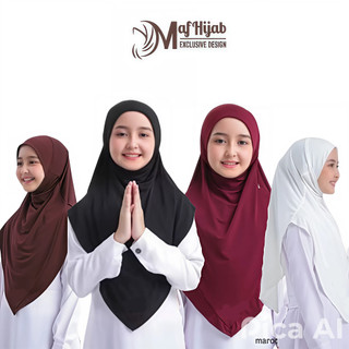 Maf Hijab Sekolah Syari - Jilbab Hijab Sekolah Instan 1-12 Thn Kerudung Sekolah Menutup Dada Pramuka