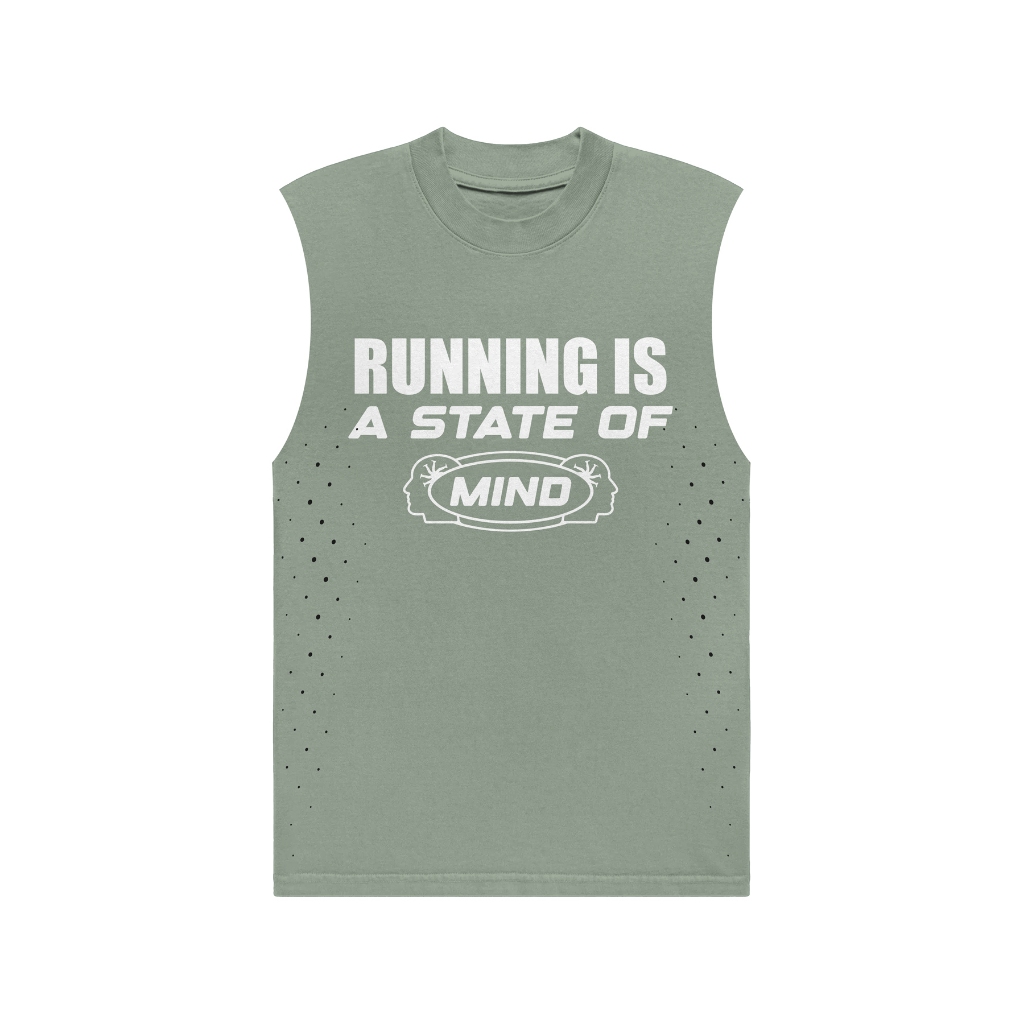 HLWN Running Unisex Muscle Tee Sage - Asher