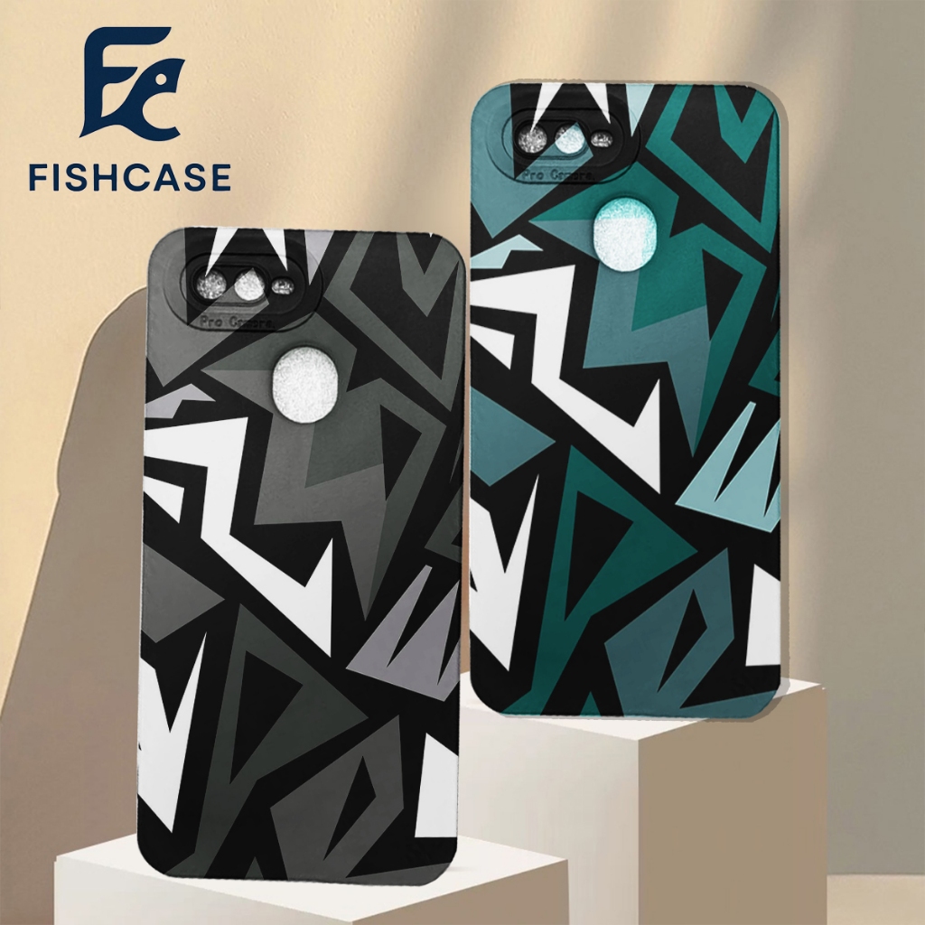 HP [FC02] Case Oppo A5s A7 A12 A11K F9 A3S A1K REALME C2 Elegant Contemporary Abstract Mobile Phone 
