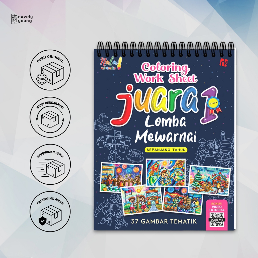 สมุดระบายสี Work Sheet Book Champion 1 Coloring Competition - Nala Art Studio - Room of Words