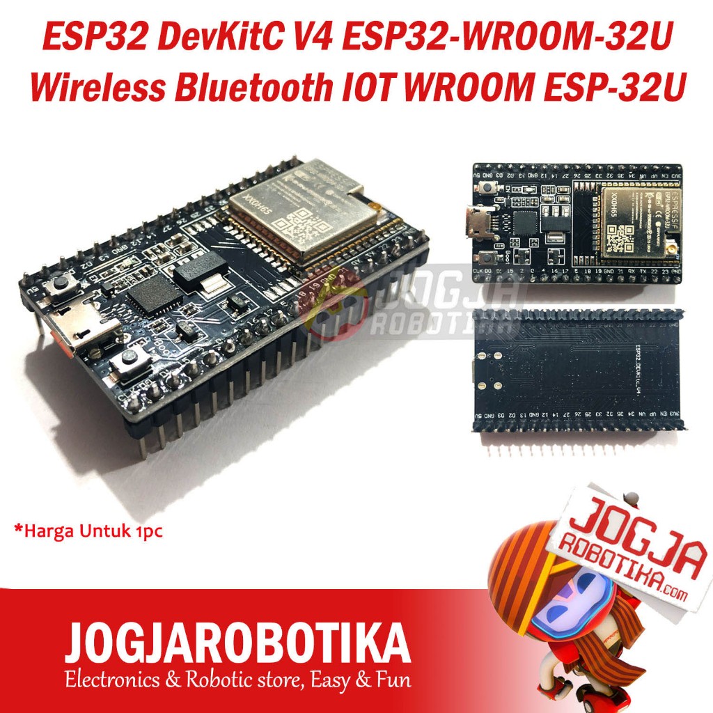 ESP32 DevKitC V4 ESP32-WROOM-32U บลูทูธไร้สาย IOT WROOM ESP-32U
