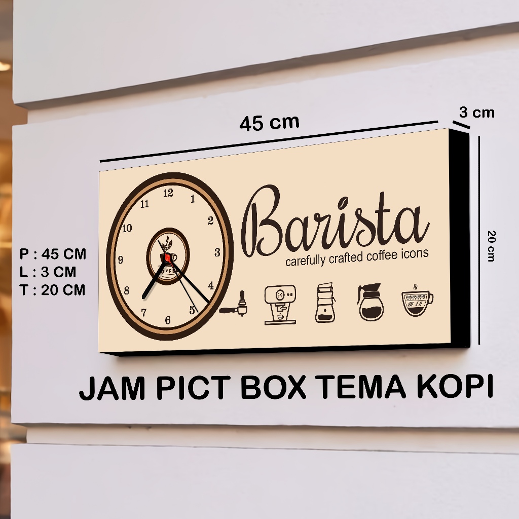 AESTHETIC WALL CLOCK COFFEE THEME WALL DECORTATION CAFE WALL DECOR SD39