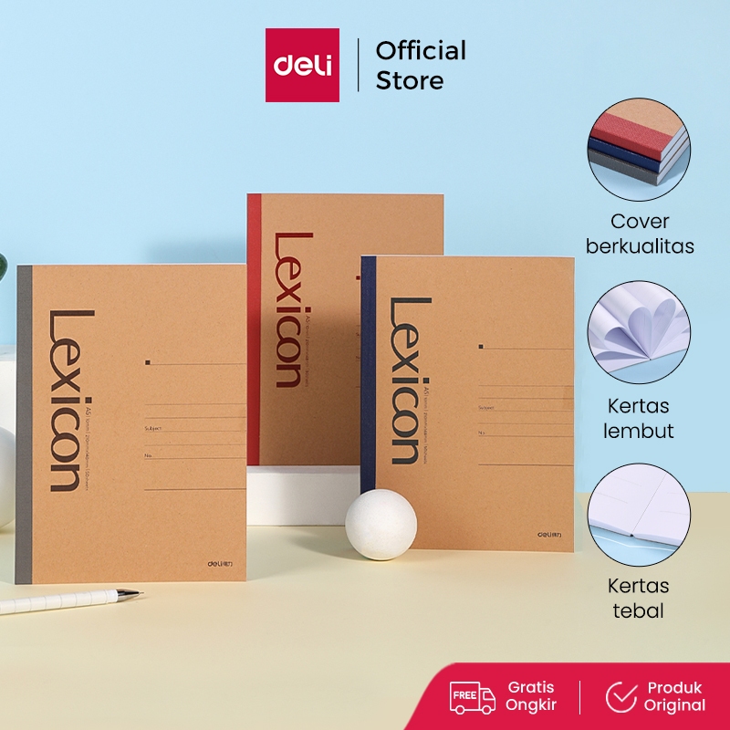 สมุดบันทึกปกอ่อน Deli A5 & B5 2321X