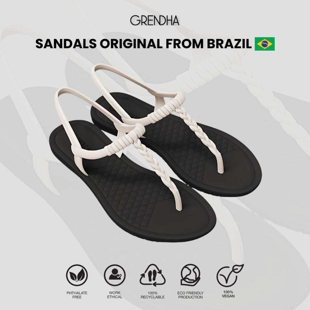 Grendha Todo Dia Sand AD Off White - รองเท้าแตะผู้หญิง