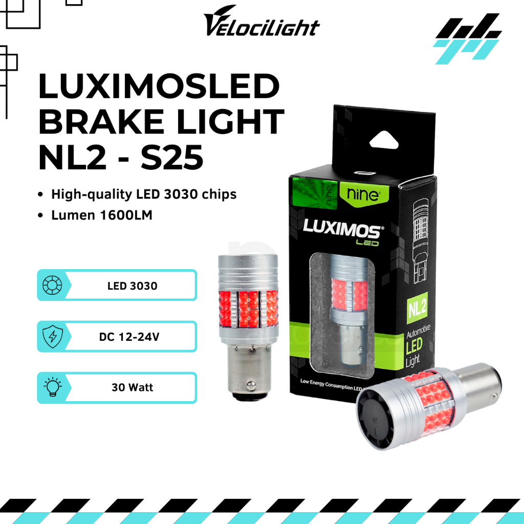 MATA Dajjal S25 30W ไฟเบรครถยนต์ 48 LED Eyes Canbus Cooling BAY15D Super Bright NL2 LUXIMOS