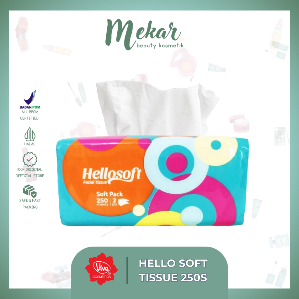 กระดาษเช็ดหน้า VIVA Hellosoft Premium 250 แผ่น 2 ชั้น / ทิชชู่