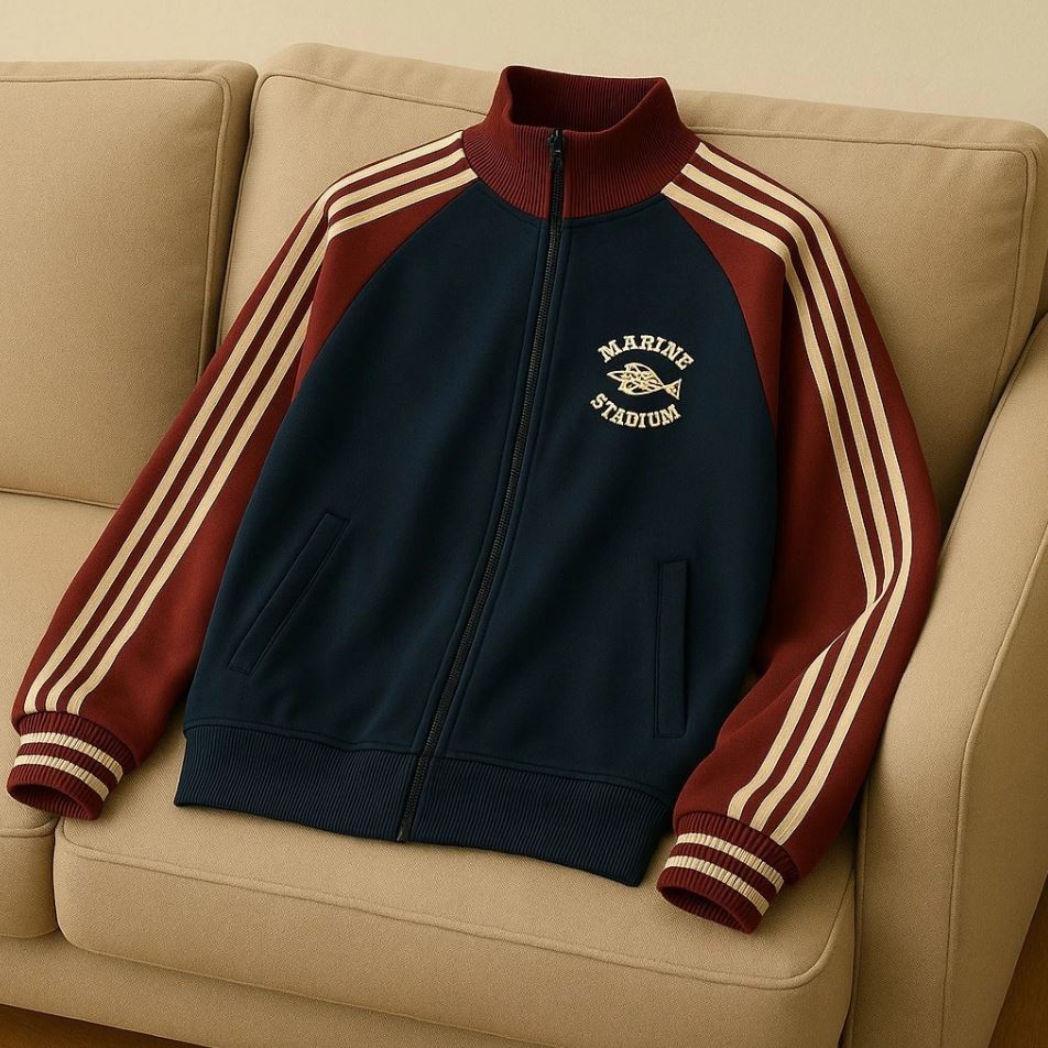 MARINE JACKET SEMI CROP COLLAR || OUTERWEAR สําหรับผู้หญิง TEENS และผู้ใหญ่ ลุคเกาหลี