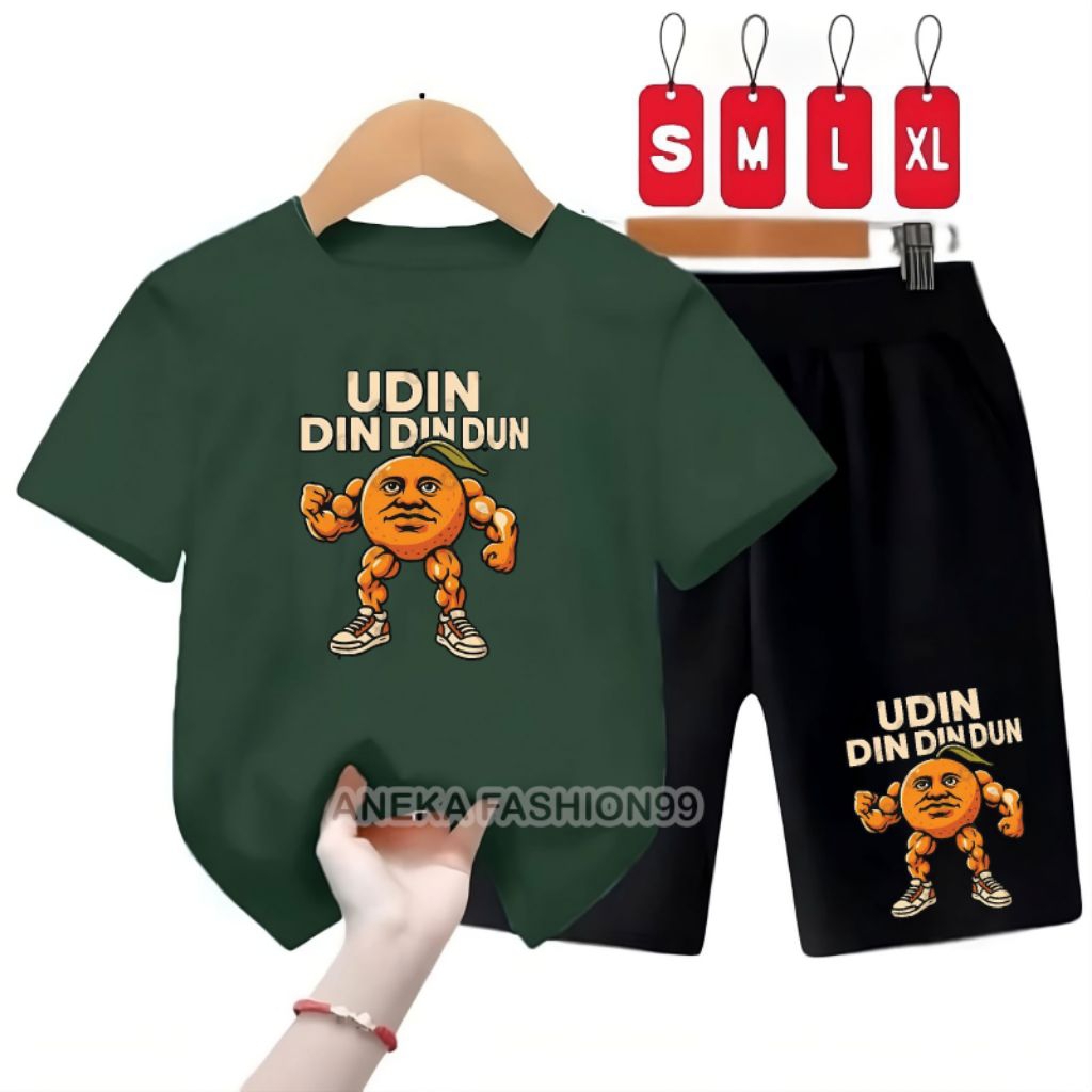 ชุดเสื้อยืดสําหรับ CHILDREN AGED 2-13 YEARS MOTID UDIN DIN DUN